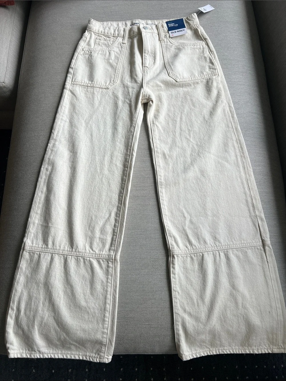 Old Navy Off-White Wide Leg Jeans